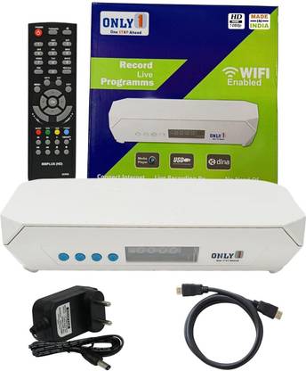 Only 1 ON26W by LRIPL DD Free HD MPEG-4 Set Top Box Inbuilt Wifi YouTube | USB & HDMI Media Streaming Device