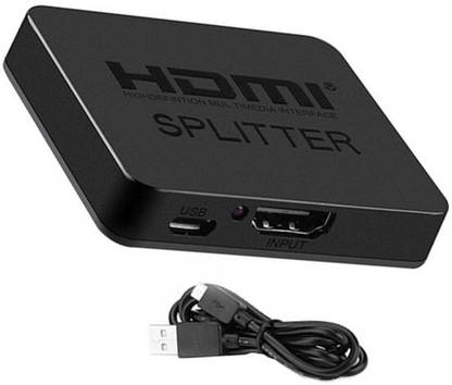 Tobo HDMI Splitter 1 x 2, 1 Input 2 Output HDMI Amplifier Switcher Box Hub Support Media Streaming Device