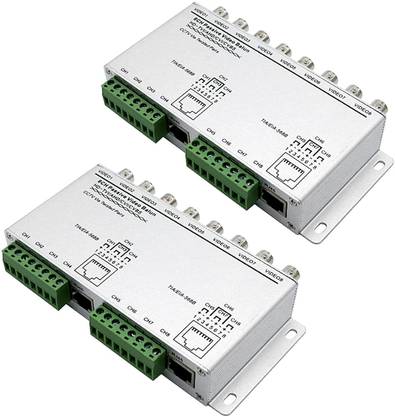 coolcold 8 Channel Passive Video Balun Transceiver, BNC to Cat5/5E/6 RJ45(T568B)Pack-2 Media Streaming Device