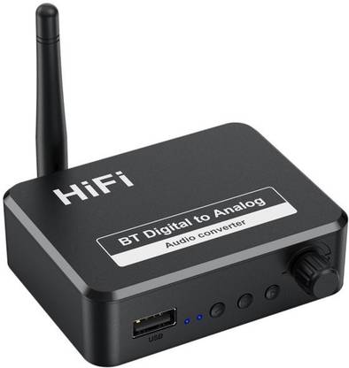 Tobo DAC Bluetooth 5.1 Receiver Digital Optical Fiber Analog Audio Converter TD-843WA Media Streaming Device