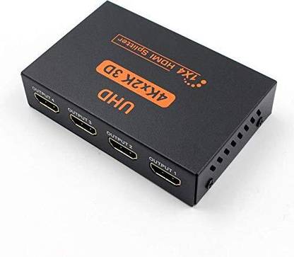 Dye 1 in 4 Out HDMI Splitter Audio Video Distributor Box Media Streaming Device