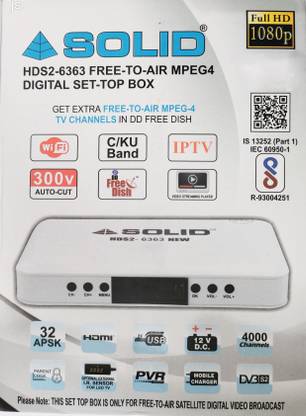 Solid New Mpeg-4 HD -6363 Set-Top-Box for Free to Air Channel Media Streaming Device