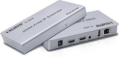 microware  TV-out Cable HDMI 200m KVM IP Extender RJ45 IP Network KVM Over IP Extender Over Cat5e/6, HDMI KVM Extender with Wide IR by TCP/IP.