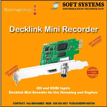 Blackmagic Design DeckLink Mini Recorder HD Media Streaming Device