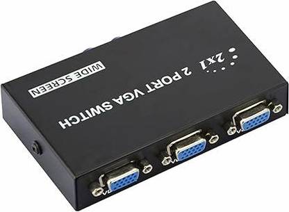 ALRITO 2 Port VGA Switch VGA 2 in 1 Out Press Button Two Way VGA Video Switch Media Streaming Device