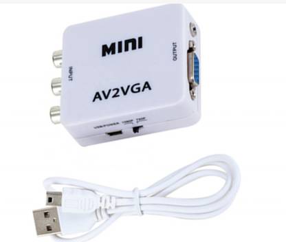 Tobo Mini AV2VGA Video Convertor Box AV RCA to VGA Video Converter TD-657VC Media Streaming Device