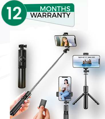 ZmiZc ® [12 months Warranty] S1 Portable Bluetooth selfie stick with wireless remote access and extendable tripod stand for mobile Bluetooth Selfie Stick