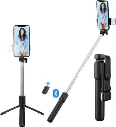 YAROH DRE1142_AM9- R1S Bluetooth Selfie Sticks with Remote and Selfie Light, Bluetooth Selfie Stick