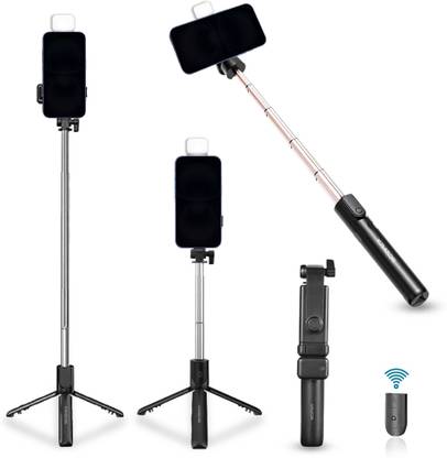 Kratos K2 Selfie Stick with LED Light | Tripod Stand | Wireless Remote | Dual Mode Bluetooth Selfie Stick