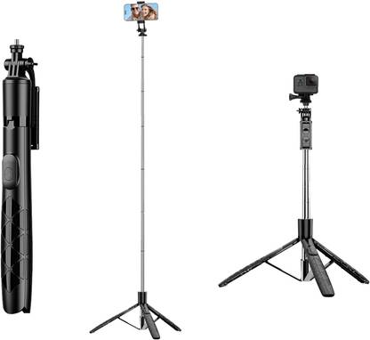 WeCool Portable Bluetooth selfie stick with Wireless remote access and Extendable up to 153 Cm Selfie tripod stand for Mobile Bluetooth Selfie Stick