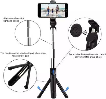 Infinite Digital Bluetooth Selfie Stick with Wireless Remote And Extended Tripod Stand Bluetooth Selfie Stick