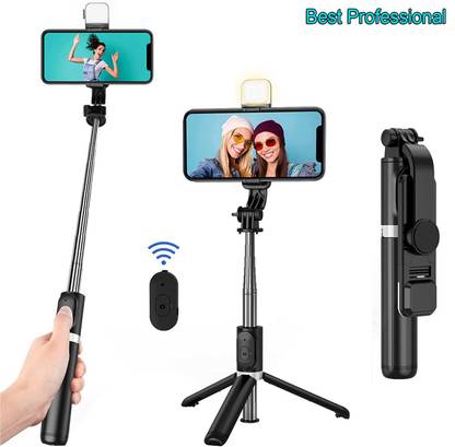 Worricow Professional Video and Picture Catcher Bluetooth Selfie Stick with Tripod Stand Monopod Kit