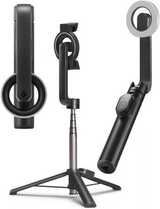 Spigen Light Weight Tripod compatible with Magsafe Mobile Covers Wireless Bluetooth Selfie Stick
