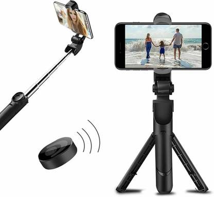 SANNO WORLD Portable Selfie Stick Tripod with Bluetooth Remote, Multifunctional Tripod, Monopod