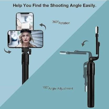 FRONY DRE1153_AM20-Bluetooth Selfie Stick Tripod Stand with Remote Bluetooth Bluetooth Selfie Stick