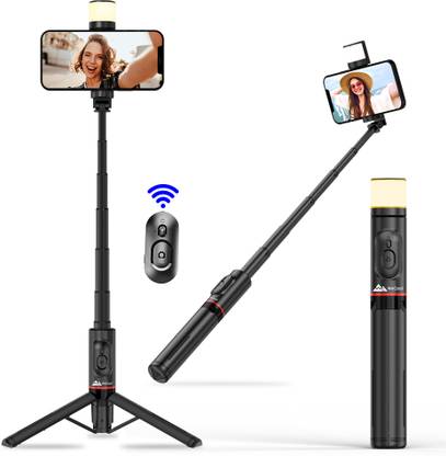 WeCool Portable for Mobile with 6 shades of Light Bluetooth Selfie Stick