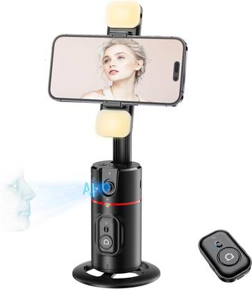 Hold up auto face tracking tripod with Remote 360° Rotation Auto Tracking mobile holder Smart Tracking for Video Vlog Live Stream, No App Bluetooth Selfie Stick