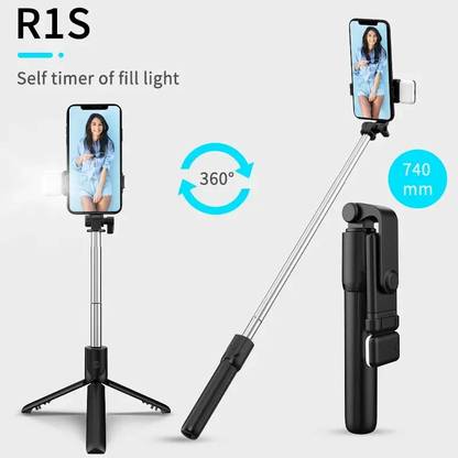 JETSYNC R1S – Selfie Stick with Fill Light Bluetooth Selfie Stick