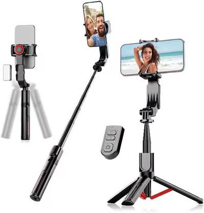 Hold up C09 Selfie Stick Portable Anti Shake Tripod Phone Gimbal With Fill-in Light Wireless Remote Control Selfie Stick Bluetooth Selfie Stick