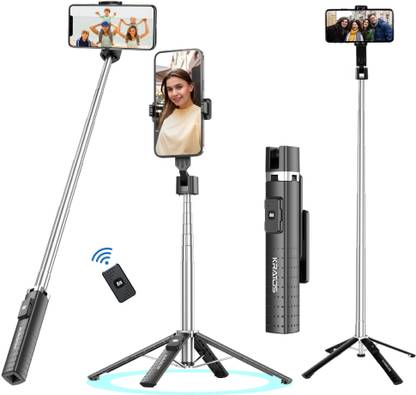 Kratos Bluetooth Selfie Stick Tripod | Quadrapod Design | 102cm Extendable Bluetooth Selfie Stick