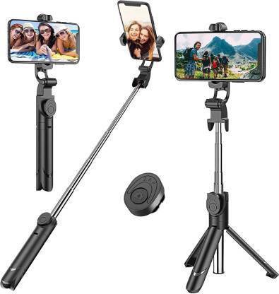 SHAH ENTERPRISES Stick with Bluetooth Remote, Multifunctional Tripod, Monopod, Tripod Clamp