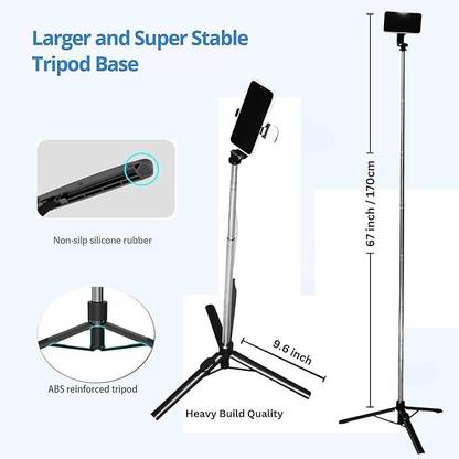 blue seed Selfie Stick,Handy Tripod With Detachable Wireless Remote&Mini Tripod Stand For Iphone 13 12 11 Pro Xs Max Xr X 8 7 6 Plus,Smartphone Bluetooth Selfie Stick