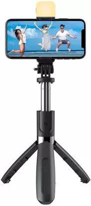 Infinite Digital Selfie Stick with Led Fill Light 104cm Extendable Selfie Stick_5 Tripod