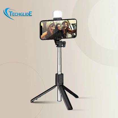 TECHGLIDE Extendable Selfie Stick with Wireless Remote&Tripod Stand Bluetooth Selfie Stick