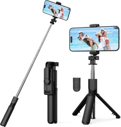 Aliens Bluetooth Selfie Sticks Extendable Tripod Stand with Removable Wireless Remote Bluetooth Selfie Stick