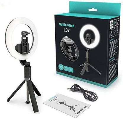 play run ™L07 Phone Selfie Stick Tripod With 5 Inch LED Ring 3 Levels Of Brightness Fill Light Extendable Bluetooth Remote Selfie Stick Bluetooth Selfie Stick