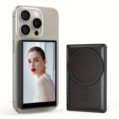 Vrux Mini Monitors Sync Phone Rear Camera Selfie Screen Bluetooth Selfie Stick