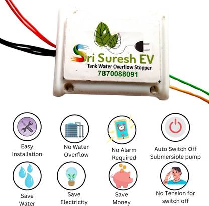 Sureshev Tank Water Overflow Stopper Wired Sensor Security System