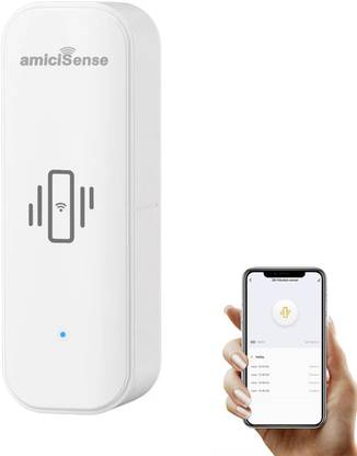 amiciSense WiFi Vibration Sensor, Real-Time Notification Alerts with Intelligent Linkage Wireless Sensor Security System