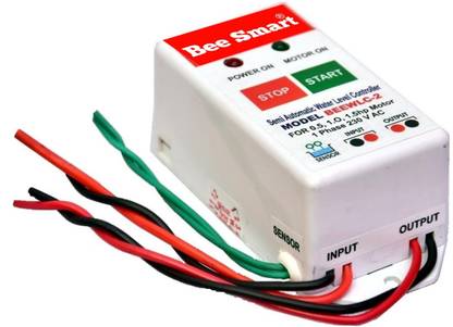 BeeSmart Semi Automatic Water Level Controller Manual on Auto Off 30 A Relay Model -BEEWLC-2 Wired Sensor Security System