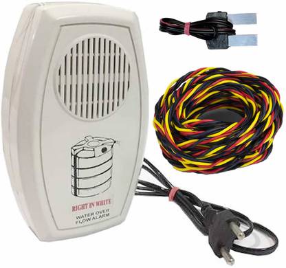 CraftQua Electric Water Tank Overflow Alarm with High Quality Overflow Voice Sound with 15-mtr Wire (Made in India) Wired Sensor Security System
