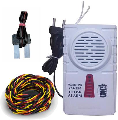 CraftQua Water Tank Overflow Alarm High Quality Loud Voice Sound + 15mtr Connecting Wire Wired Sensor Security System
