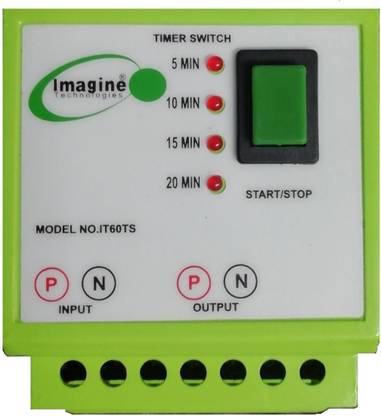 Imagine Technologies IT60TS 5, 10, 15, 20 Mins Automatic Cut OFF Timer Switch For Geyser,Motor,Heater,etc Wired Sensor Security System