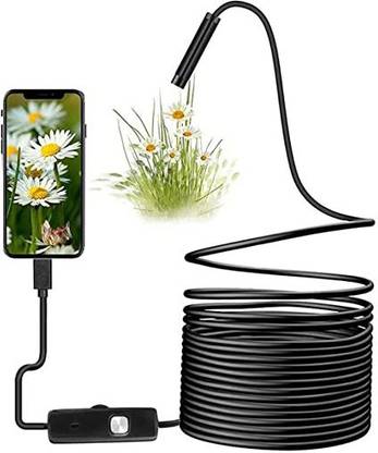 DawnRays 3 in 1 Endoscope Camera Waterproof Multifunction Borescope Wired Sensor Security System