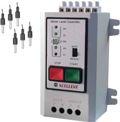 MICROTAIL Fully Automatic Water Level Controller with Dry Run Protection Wired Sensor Security System