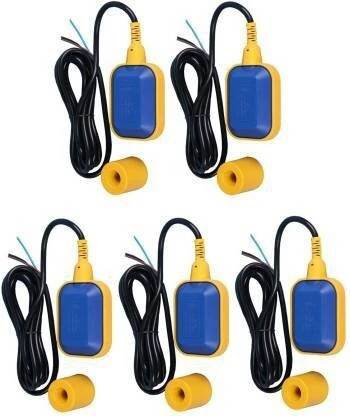 Aameria 250 VDC Waterproof Cable Float Switch Micro Switch Based Liquid Fluid Water Level Controller Float Switch/Water Level Regulator/ Liquid Switch With Adjustable Stopper Weight for Tank Pump Water Tank Square Head Cable Floating Switch Automatic Water Level Controller NO/NC Magnetic Sensor Floaty (Pack of 5pcs) Wired Sensor Security System Wired Sensor Security System