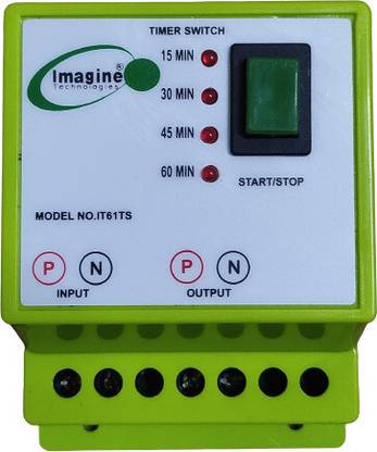 Imagine Technologies 15, 30, 45, 60 Mins Automatic Cut OFF Timer Switch For Geyser,Motor,Heater,etc Wired Sensor Security System