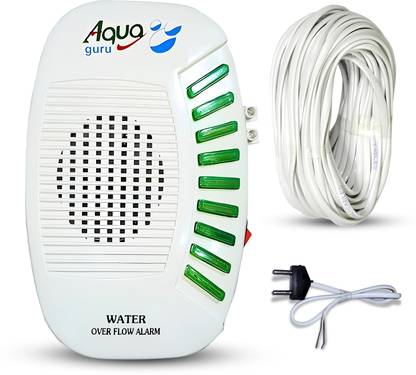 AQUA GURU Smart DC Battery operated water tank overflow alarm with 15 meter wire Wired Sensor Security System