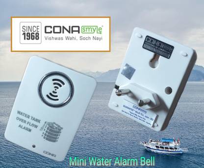 साहू CONA Mini Automatic Water Tank Overflow Alarm Bell [ Hindi Language ] वायरलेस सेंसर सिक्योरिटी सिस्टम