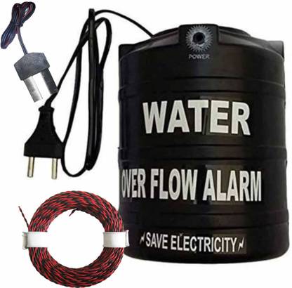CraftQua Water Tank Over flow Alarm with Super Quality Voice Sound Overflow & 15mtr Wire Wired Sensor Security System