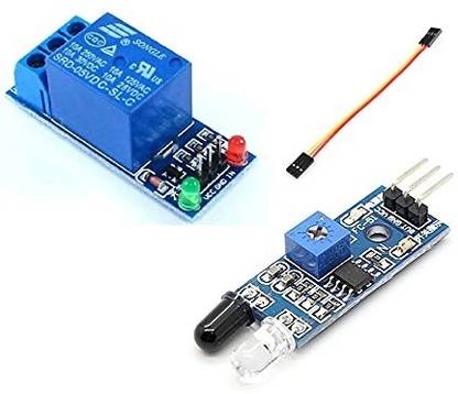 DIYtronics 1 Set IR Sensor 3 Pin Module with Single Channel Relay Module IR Sensors