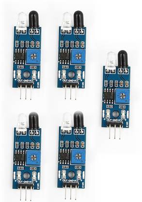 Robotbanao IR Infrared Obstacle Avoidance 3 Wire Reflective Sensor Module For Arduino 5pcs IR Sensors