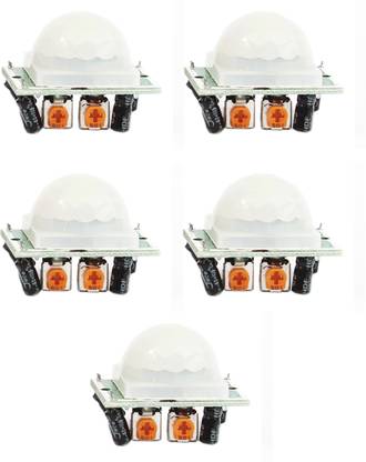 Robotbanao KG001 HC-SR501 PIR Motion Sensor PI Pyroelectric Infrared Module, 5 PIR Sensors
