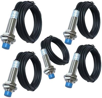 NUTRONICS 5Pcs Inductive Proximity Sensor, M-18 NPN NO, Sensing Range: 6mm M18 Connector Metal Detector Sensor
