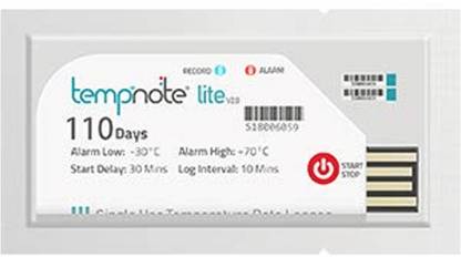 Tempnote Single Use Temperature Data logger - Temperature & Humidity Sensor