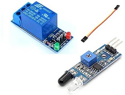 ERH India 1 Set IR Sensor 3 Pin Module with Single Channel Relay Module IR Sensors